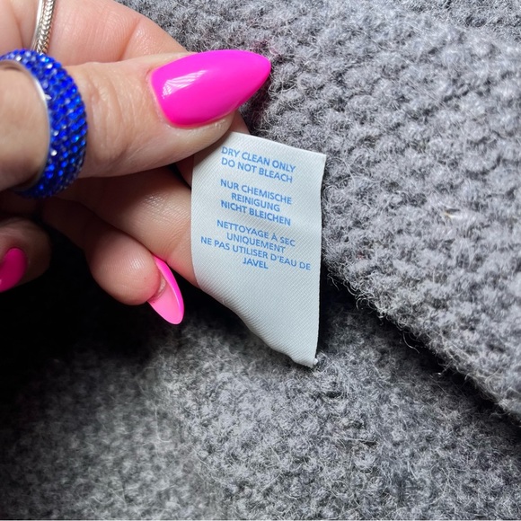 BODEN Open Front Wool Alpaca Blend Long Line Cardigan Sweater Dark Gray Sz 10 - Picture 6 of 8